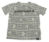 Světlebéžové tričko s nápisy Molo