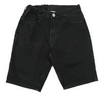 Černé teplákové riflové kraťasy H&M