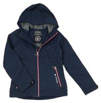 Tmavomodrá melírovaná softhellová bunda s kapucí Killtec