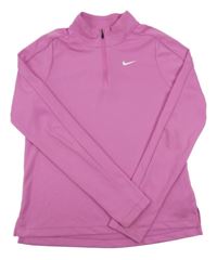 Růžové funkční sportovní mikinotriko s logem Nike