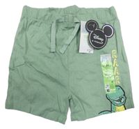Nové - khaki kraťasy s T-Rexem PRIMARK