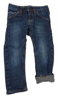 Tmavomodré tapered podšité rifle H&M