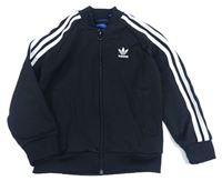 Černá propínací mikina s logem Adidas