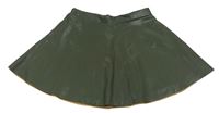 Khaki koženková sukně H&M