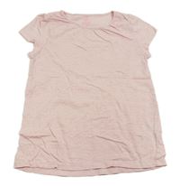 Růžové melírované tričko H&M