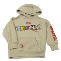 Béžová mikina se Spidermanem a kapucí Primark