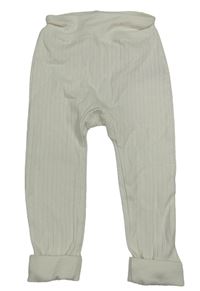 Smetanové žebrované lehké tepláky Primark