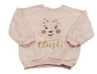Růžová mikina s Blush a chlupatými rukávy George