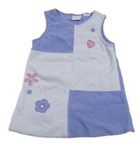 Lila-levandulové fleecové šaty se srdcem a květy