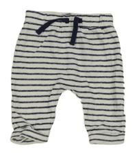 Bílo-tmavomodré pruhované tepláky George