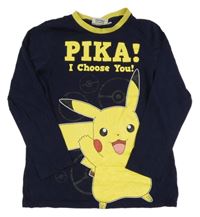 Tmavomodré triko s Pikachu