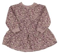 Starorůžové květované teplákové šaty George