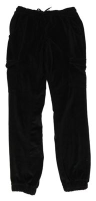 Černé plyšové cargo tepláky Y.F.K.