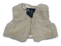 Béžová kožešinová podšitá vesta Primark