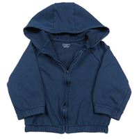 Tmavomodrá propínací mikina s kapucí Primark