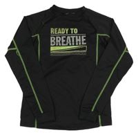 Černé sportovní triko s nápisem