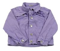 Levandulová riflová bunda s volánky Matalan