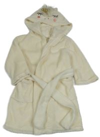 Krémový chlupatý župan s kapucí - jednorožec H&M