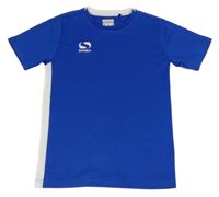 Modro-bílé sportovní funkční tričko s logem Sondico