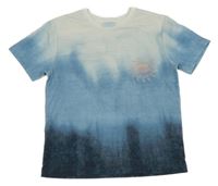 Bílo-modré ombré tričko se sluncem Primark