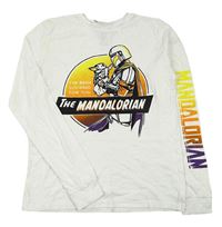 Bílé triko s potiskem - Mandalorian H&M