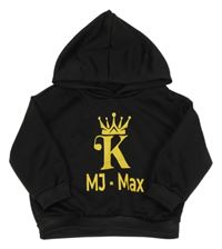 Černá mikina s písmenem a kapucí