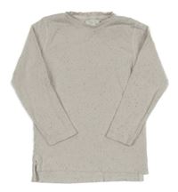 Světlebéžové žebrované triko Next