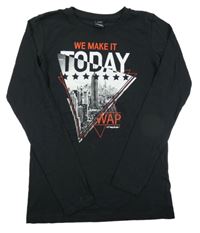 Černé triko s mrakodrapy Chapter Young