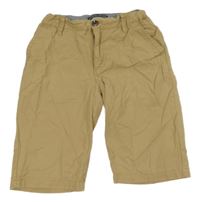 Hnědé plátěné chino kraťasy H&M
