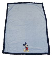 Světlemodrá chlupatá deka s Mickeym Disney