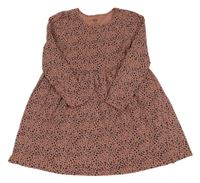 Starorůžové vzorované bavlněné šaty H&M