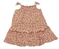 Starorůžové leopardí šaty Primark