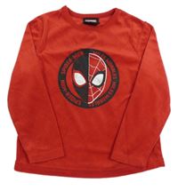 Červená plyšová mikina se Spidermanem Primark