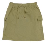 Khaki tepláková sukně s kapsami zn. River Island