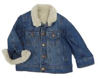 Modrá zateplená riflová bunda s kapsami V by Very