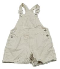 Smetanové laclové riflové kraťasy s madeirou Primark