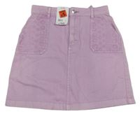 Nové - lila riflová sukně s madeirou George