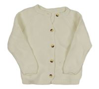 Smetanový propínací svetr 