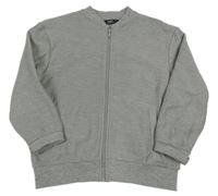 Šedá melírovaná propínací mikina Next