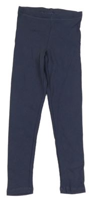 Tmavomodré žebrované legíny H&M