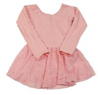 Světlerůžové cvičební body se sukní 