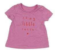 Růžové tričko s nápisem George