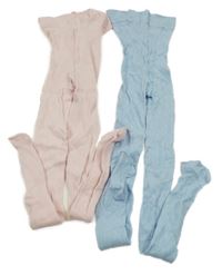 2x silonky - světlerůžové + světlemodré 