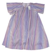 Nové - fialové žebrované lehké šaty Next