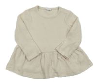 Smetanová žebrovaná úpletová tunika F&F