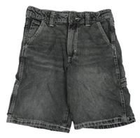 Tmavošedé riflové kraťasy H&M