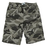 Šedé army plátěné kraťasy Primark