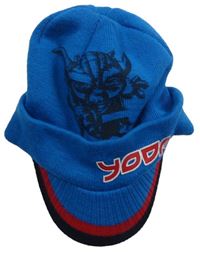 Modrá čepice s kšiltem a mistrem Yodou - Star Wars