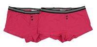 2set - 2x Růžové nohavičkové kalhotky 