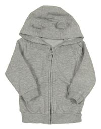 Světlešedá propínací mikina s kapucí zn. George